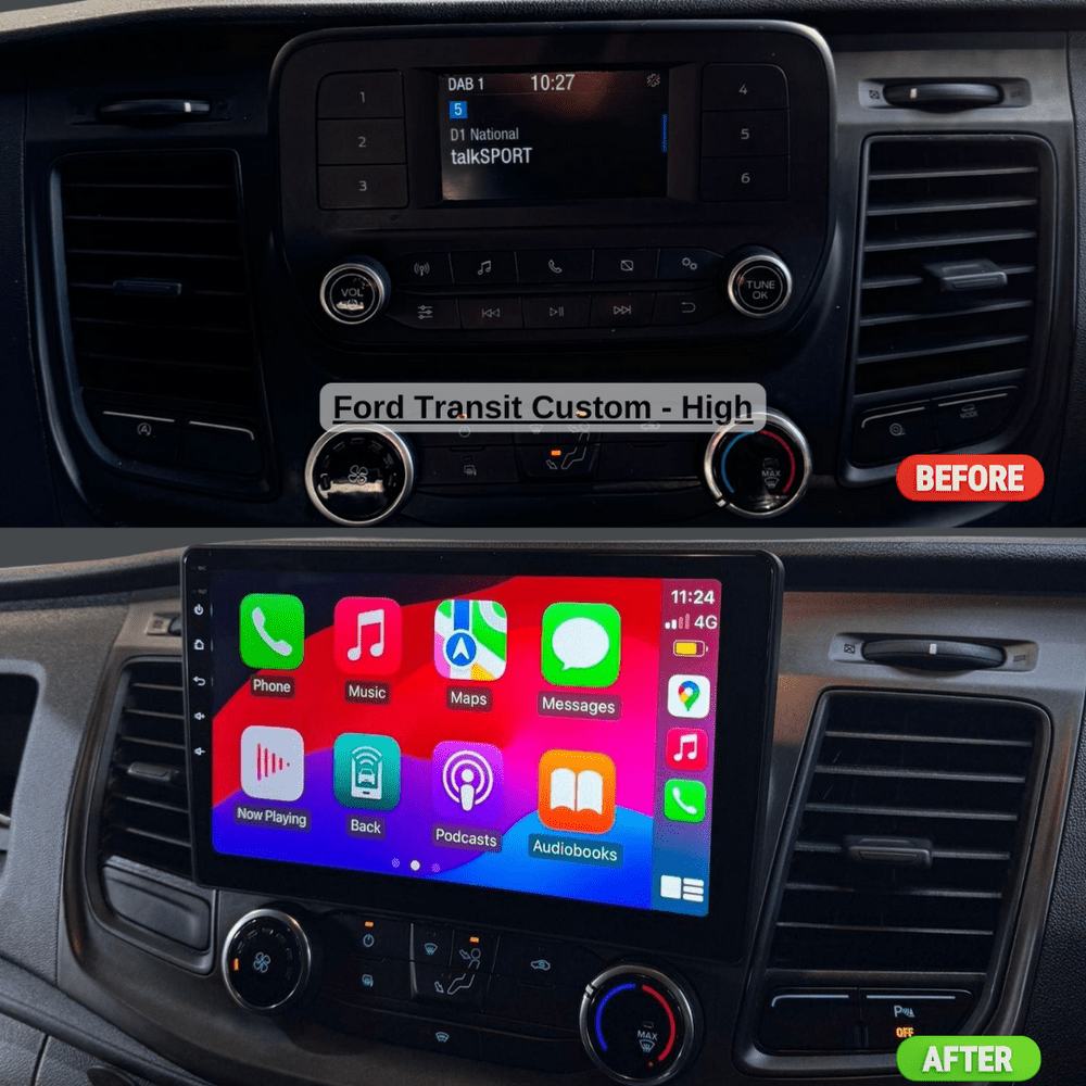 Ford Transit Custom Apple Carplay / Android Auto 10" Stereo Upgrade - Concept - R