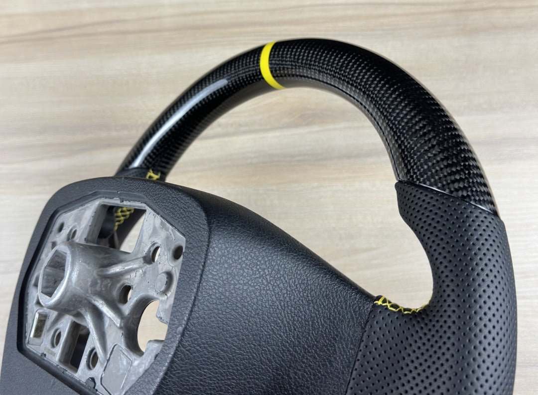 Real Carbon Fiber Steering Wheel Fits Ford Transit Tourneo Custom 2018 - 2024 - Concept - R