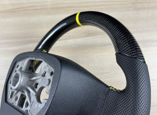 Real Carbon Fiber Steering Wheel Fits Ford Transit Tourneo Custom 2018 - 2024 - Concept - R